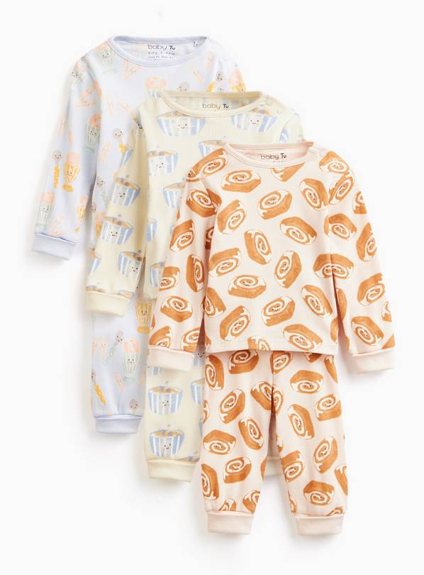 Sweet Treats Printed Pyjama Set 3 Pack 6-9 months